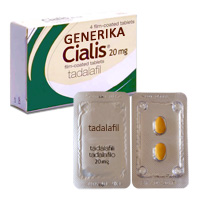 Pakning og blemme med Cialis generiske tabletter